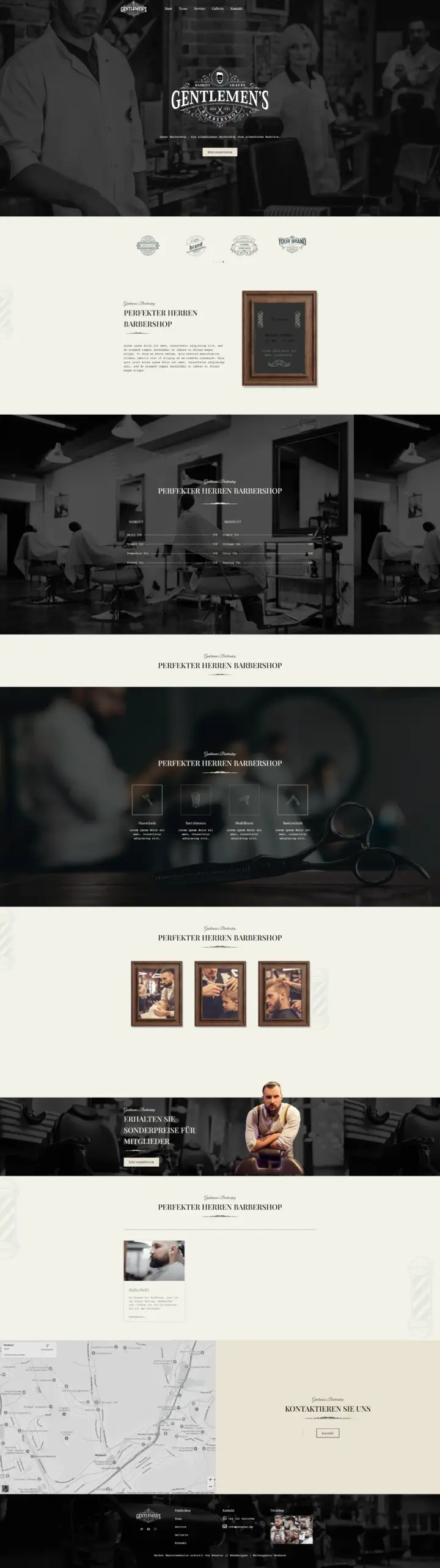Barbershop 1 Musterwebsite Screenshot 1